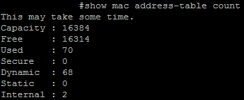 show mac address-table