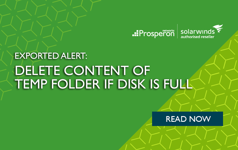 Exported Alert – Delete Content of Temp Folder if Disk is Full